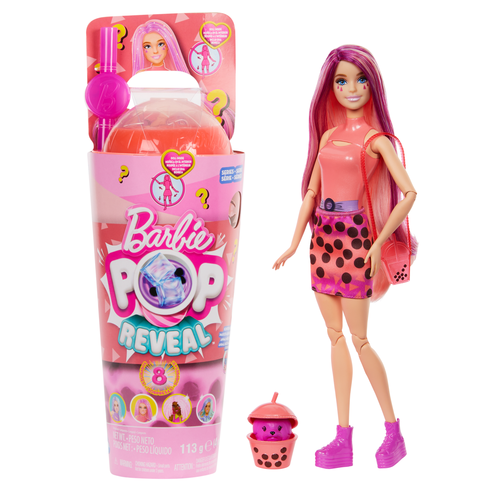 Barbie Pop Reveal Serie Bubble Tea, Bambola E Accessori, Set Con Bambola Mango Mochi Profumata Alla Moda