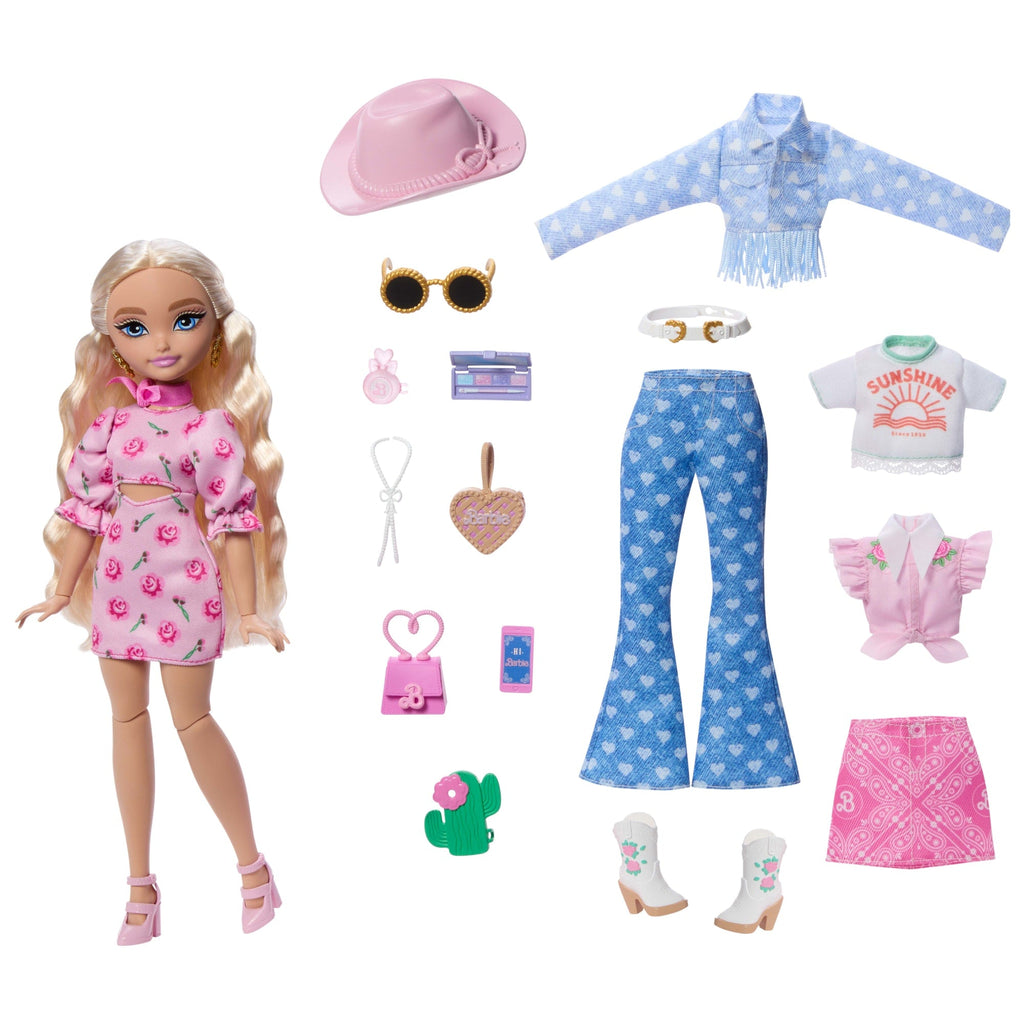 Barbie Dream Besties Festival Kombinleri Seti, Çıkarılabilir Kıyafetleri Ve Aksesuarlarıyla Barbie 'Malibu' Bebek