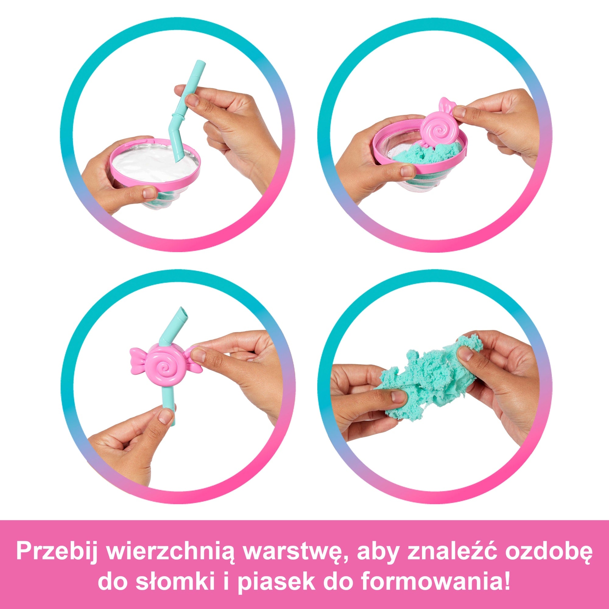 Barbie Pop Reveal Seria Stylowy deser Lalka, figurka zwierzątka i akcesoria Zestaw różowy Zabawka 3+