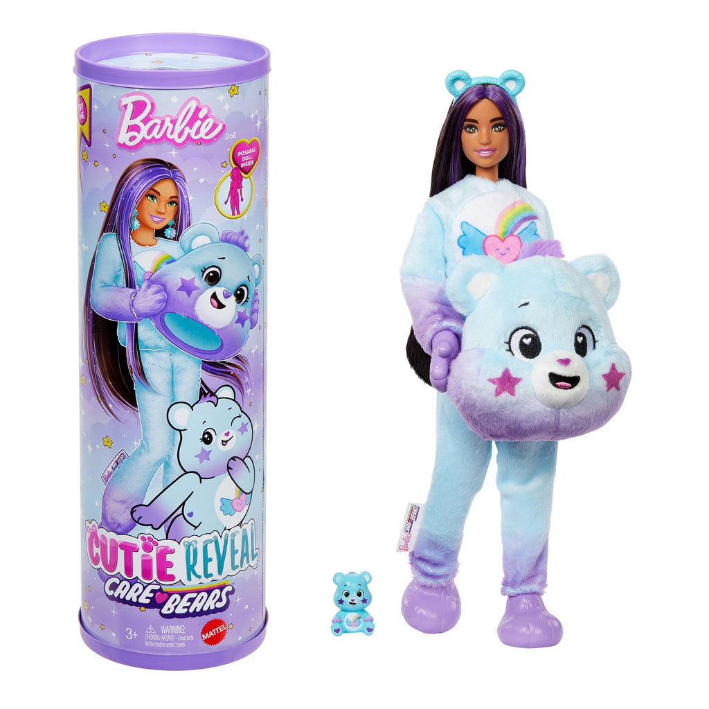 Barbie Cutie Reveal Care Bears Serie 2 Dream Bright Bear Con 10 Sorprese, Bambola E Accessori