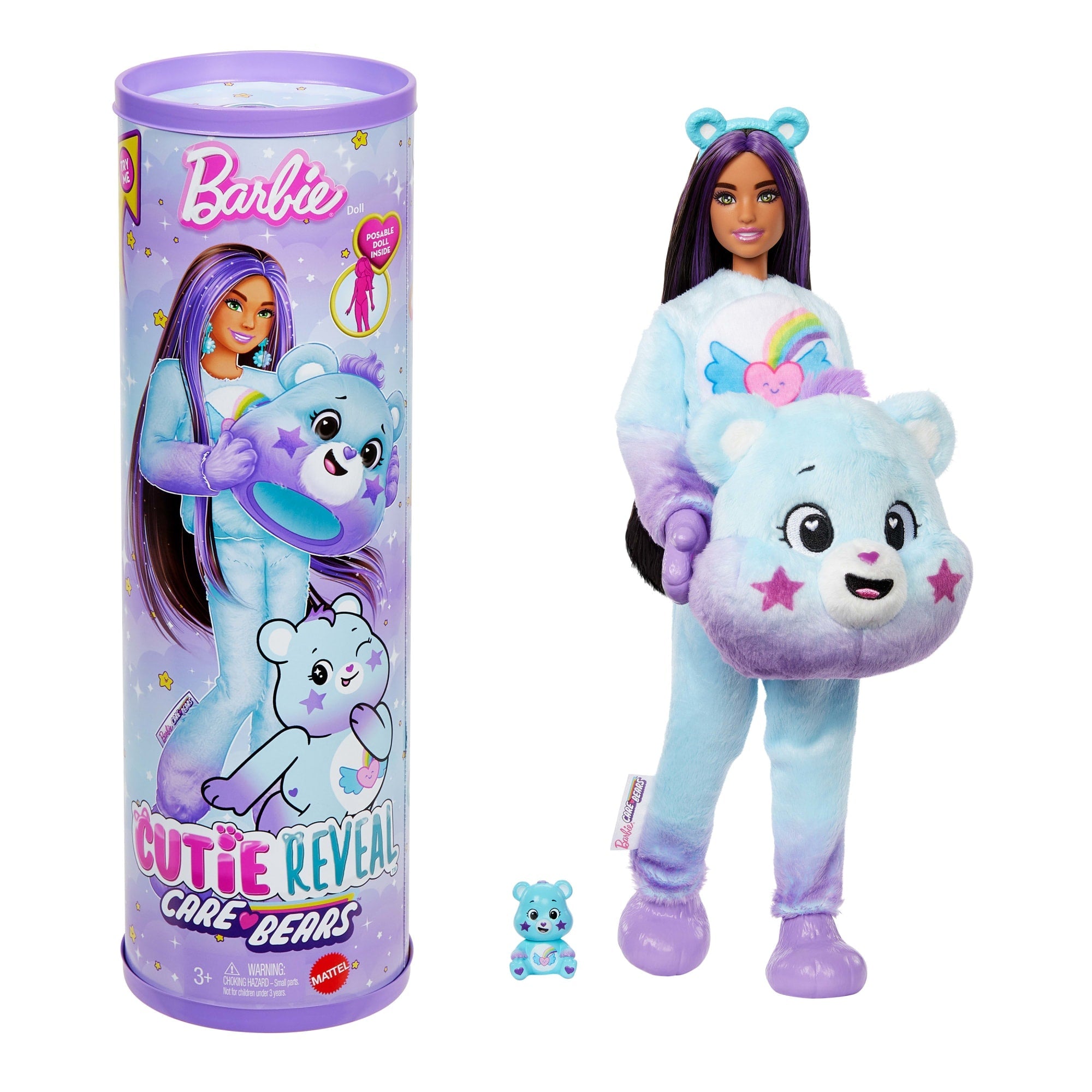 Barbie Cutie Reveal Care Bears Serie 2 Dream Bright Bear Con 10 Sorprese, Bambola E Accessori