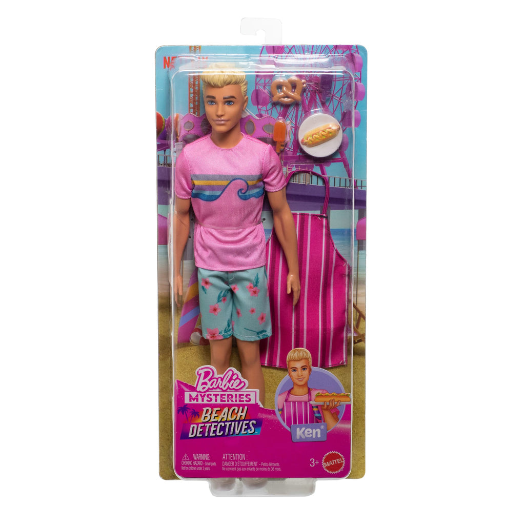 Barbie Mysteries: Beach Detectives Barbie Ken Kούκλα Με Ρούχα Και Αξεσουάρ
