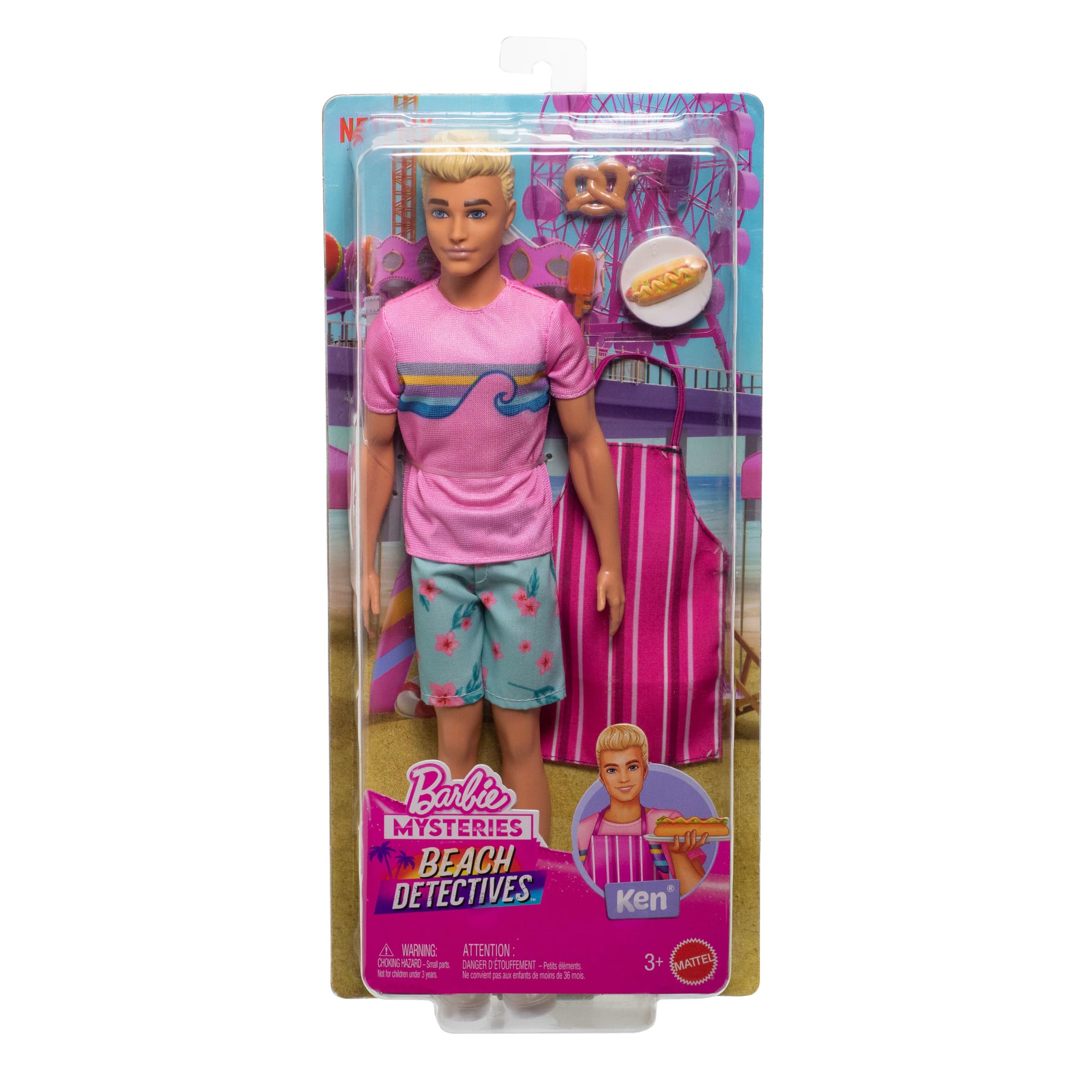 Barbie Plażowi Detektywi Ken Lalka i akcesoria Zestaw Zabawka filmowa 3+