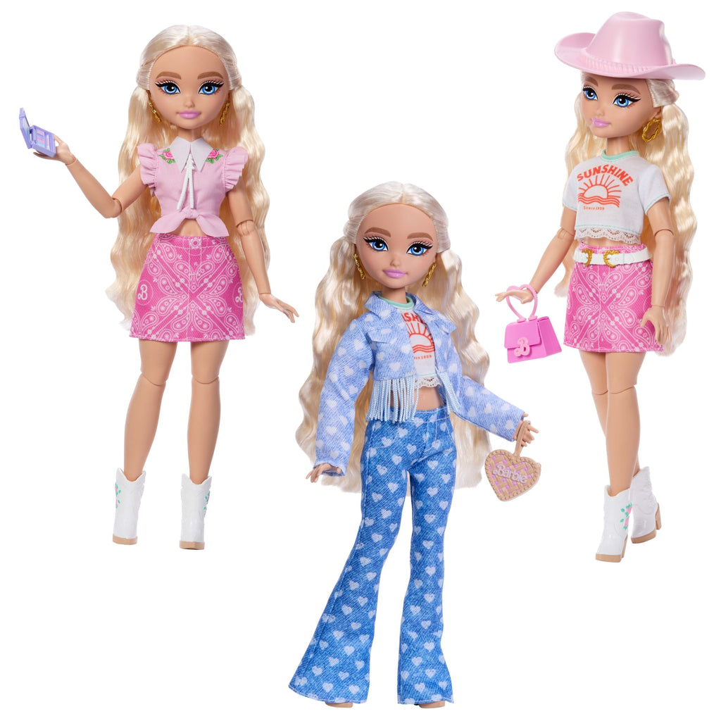 Barbie Dream Besties Malibu Festiwalowe stylizacje Lalka, ubranka i akcesoria Zestaw modowy Zabawka 4+