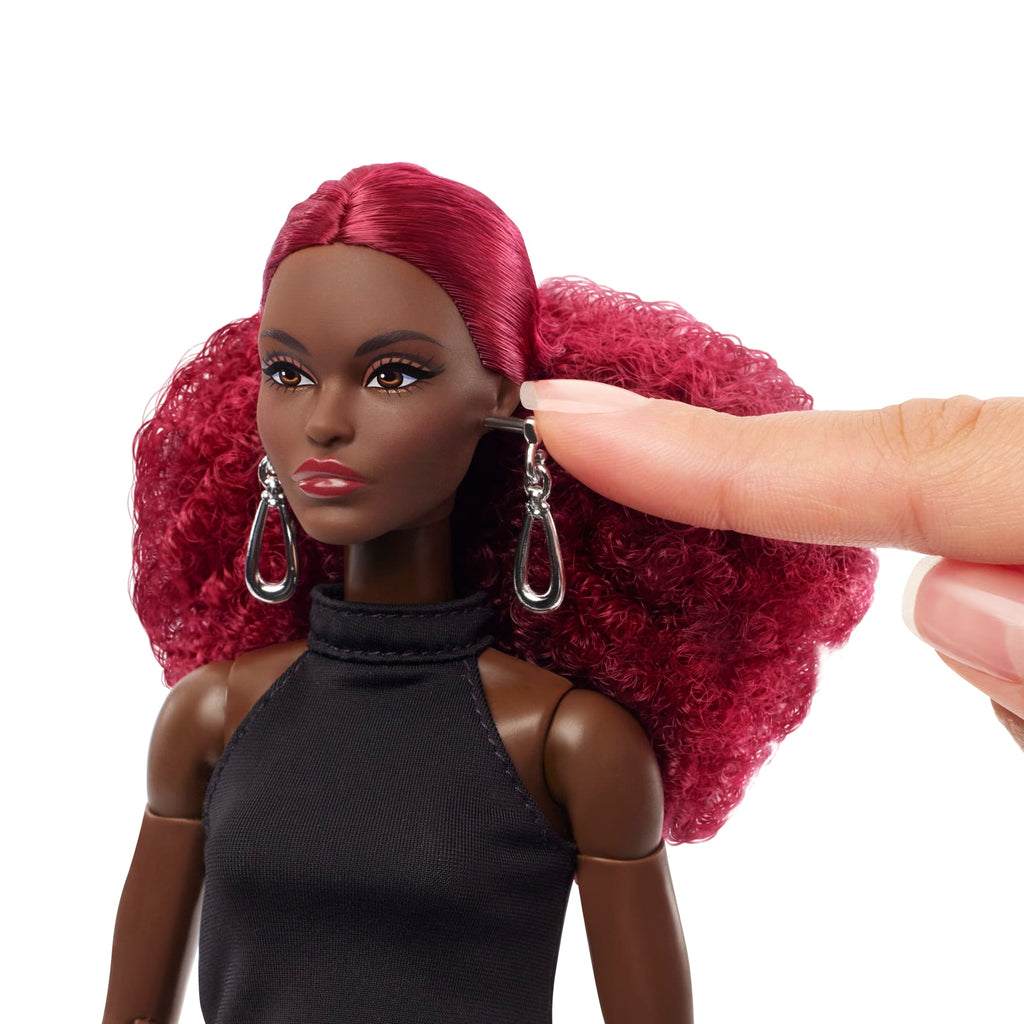 Barbie Basics Collectible Doll, Model 03 With Red Curly Hair, Black Dress & Boots