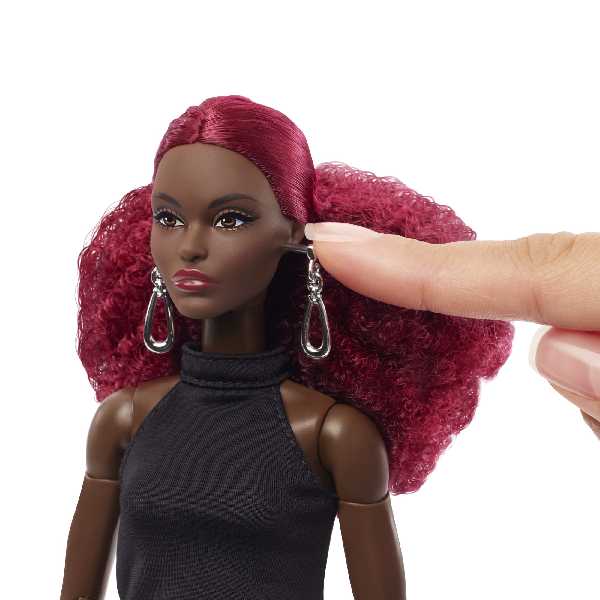 Barbie Basics Collectible Doll, Model 03 With Red Curly Hair, Black Dress & Boots