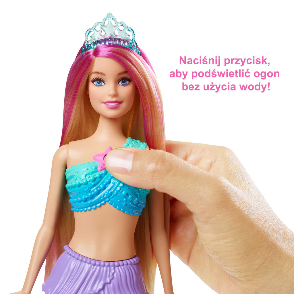 Barbie Dreamtopia Malibu Syrenka Migoczące światełka Lalka