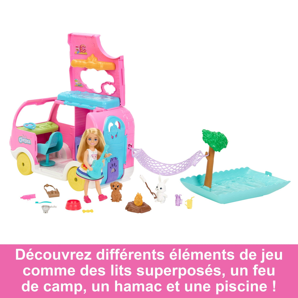 Barbie - Coffret Barbie Camping-Car De Chelsea - Poupée Mannequin - 3 Ans Et +