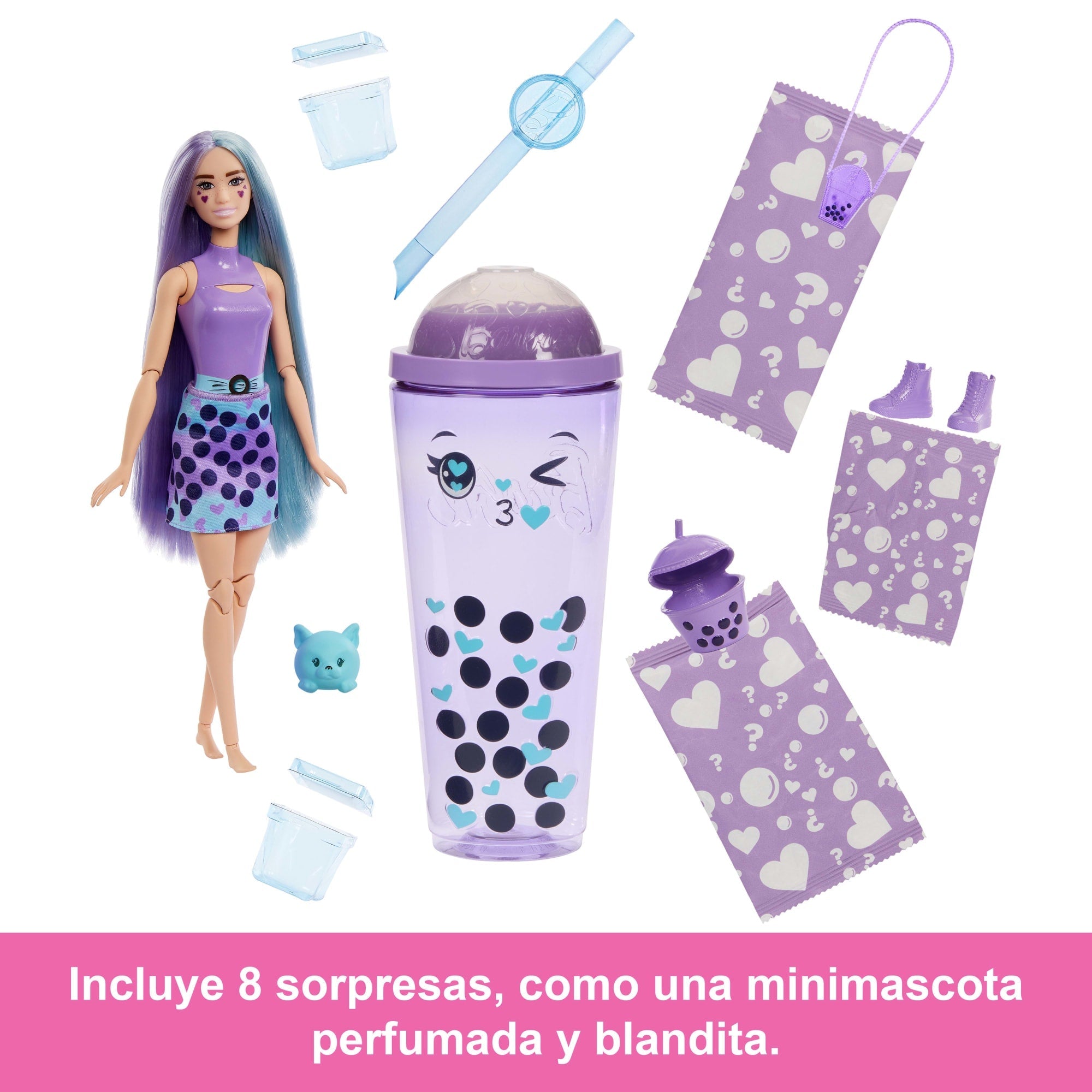 Conjunto De Muñeca Y Accesorios De La Colección Té De Burbujas De Barbie Pop Reveal Con Muñeca De Moda Con Aroma A Leche De Malanga