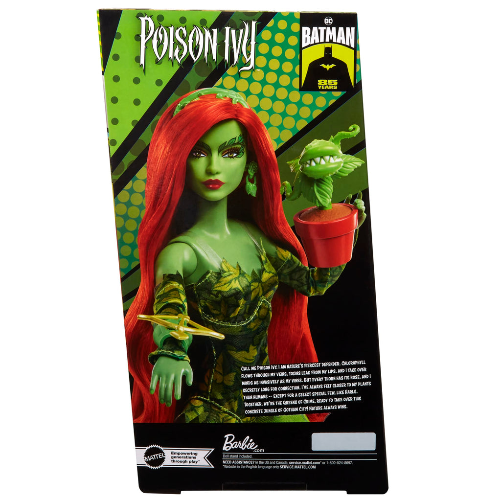 Barbie Signature Poison Ivy, Bambola Da Collezione Con Corpo Snodabile, Abito Iconico E Accessori, Da Collezione Dc Batman 85° Anniversario, Hrm51