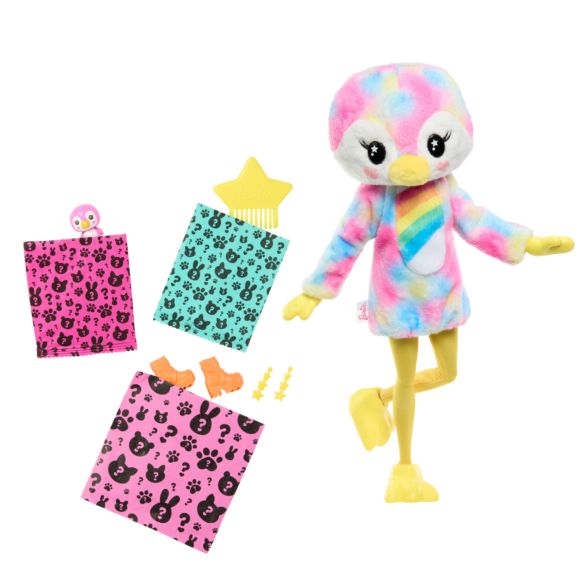 Barbie Cutie Reveal Serie Color Dream, Pinguino, Bambola E Accessori, 10 Sorprese