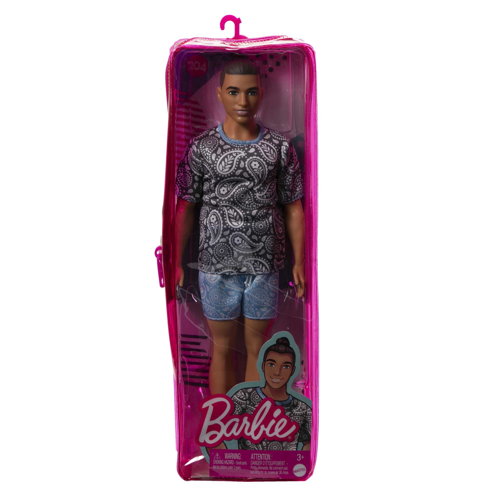 Ken-Puppe, Barbie Fashionistas, Braune Haare Und Paisley-Outfit
