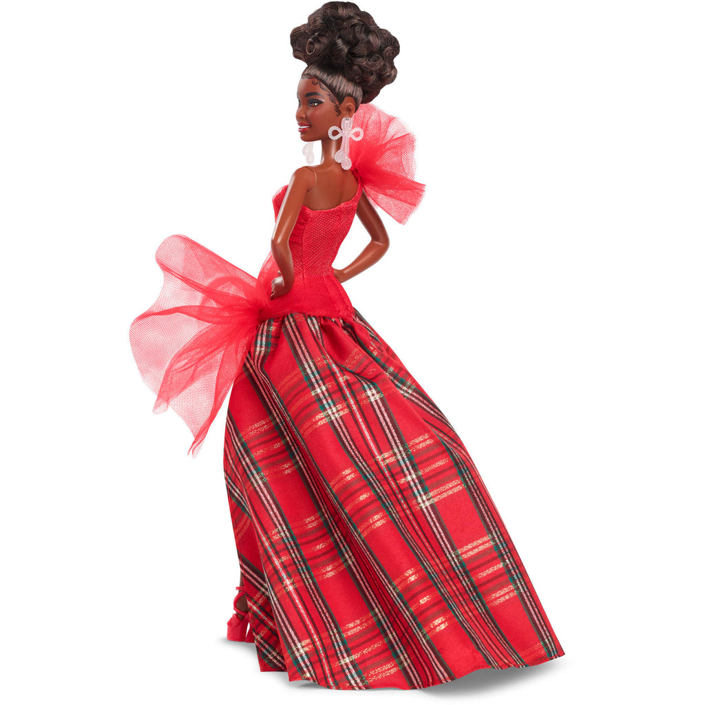 Barbie Signature 2024 Holiday Barbie Fashion Doll, Seasonal Collector Gift, Brown Hair With Plaid Gown