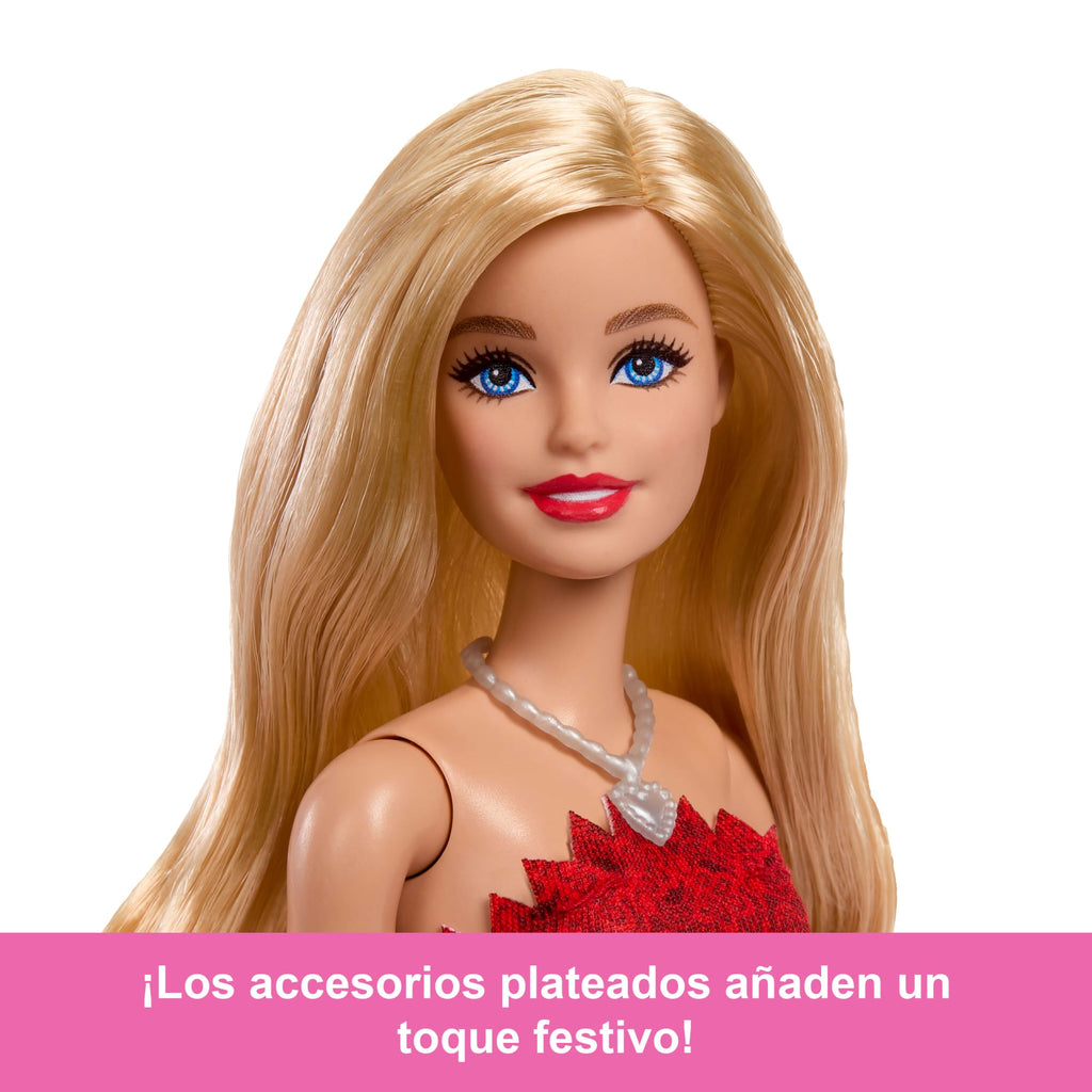 Muñeca De Moda De Celebración Barbie Mattel 80 Aniversario Con Vestido Rojo Rubí Y Accesorios