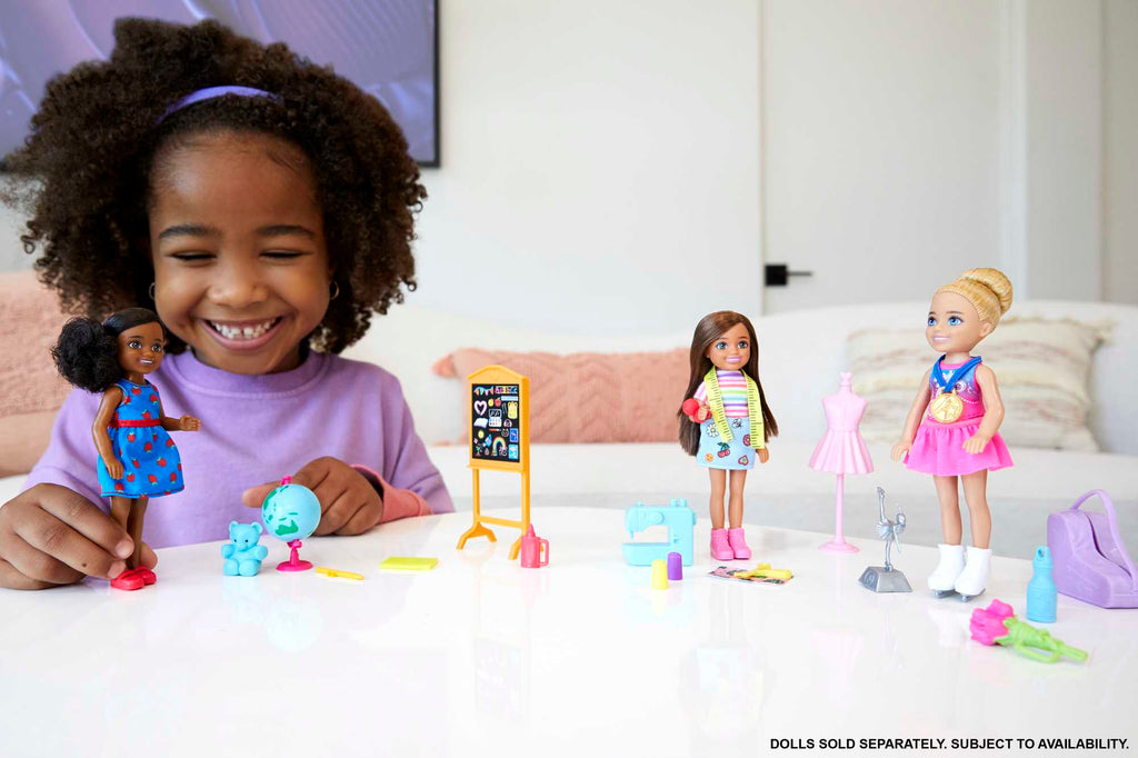 Barbie Toys, Chelsea Doll and Accessories, Can Be Career-Themed Small Dolls