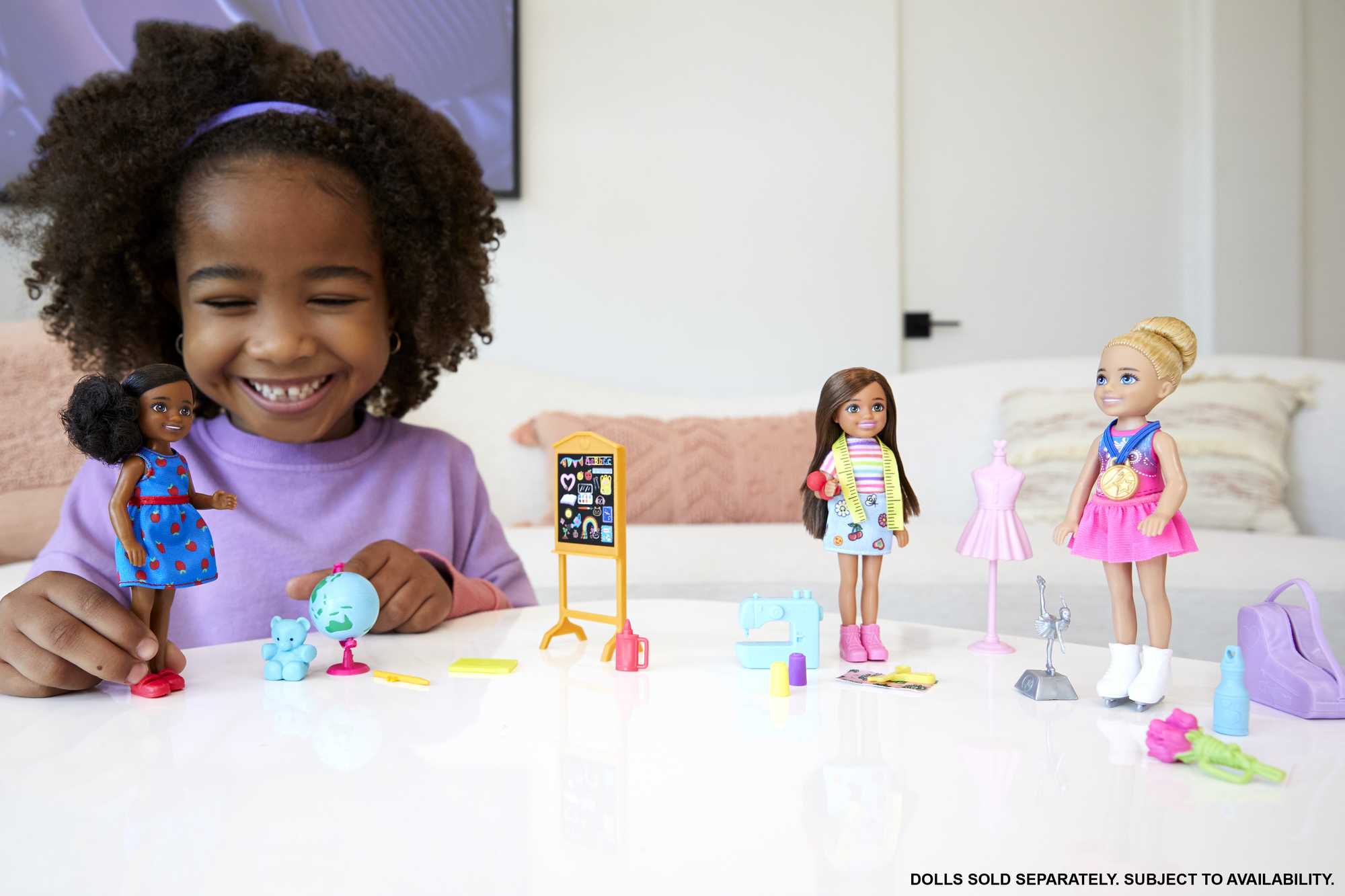 Barbie Toys, Chelsea Doll and Accessories, Can Be Career-Themed Small Dolls