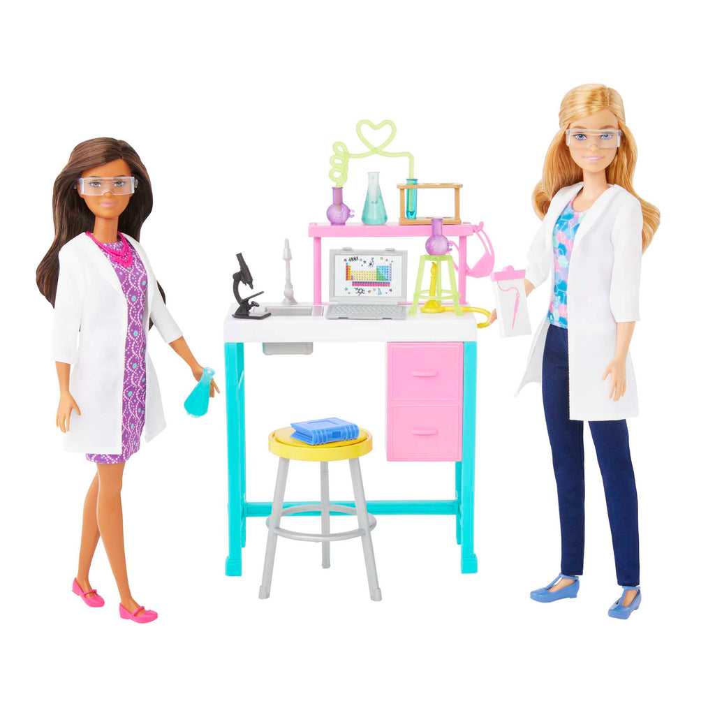 Barbie Bilim Laboratuvarı Oyun Seti, 2 Bebek, Laboratuvar Tezgahı Ve 10'Dan Fazla Aksesuar
