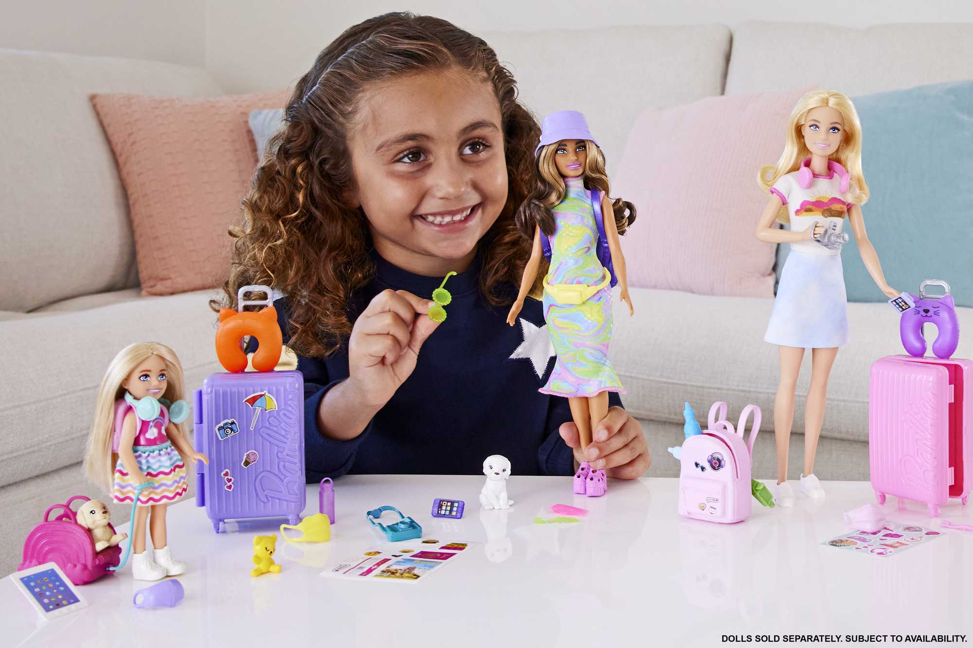 Barbie-Chelsea En Voyage-Coffret Avec Chiot Et Accessoires