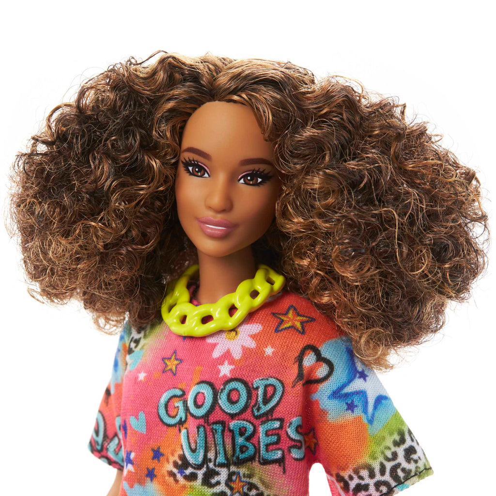 Barbie-Puppe, Brünett Mit Graffiti-Kleid, Barbie Fashionistas