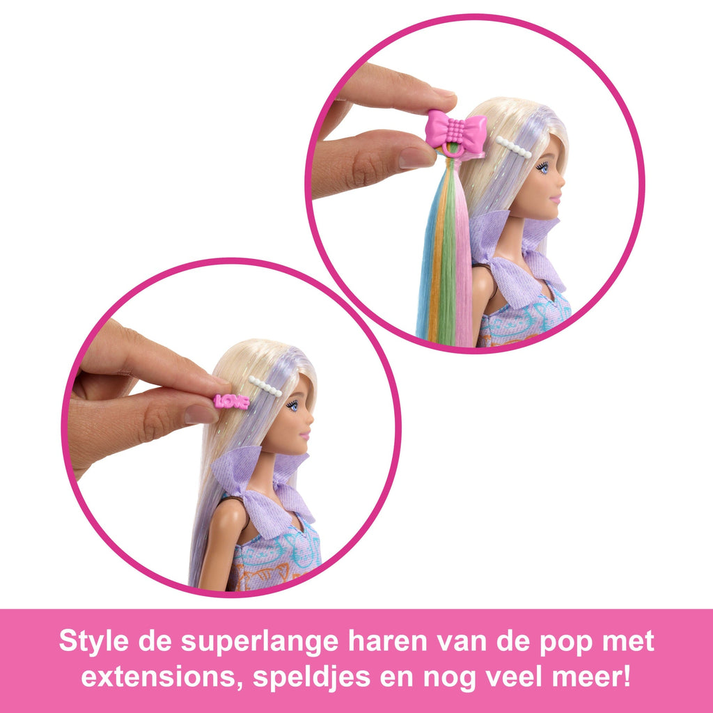 Barbie Fun & Fancy Pop En Accessoires, Blonde Modepop Met Extra Lang Haar En 2 Looks
