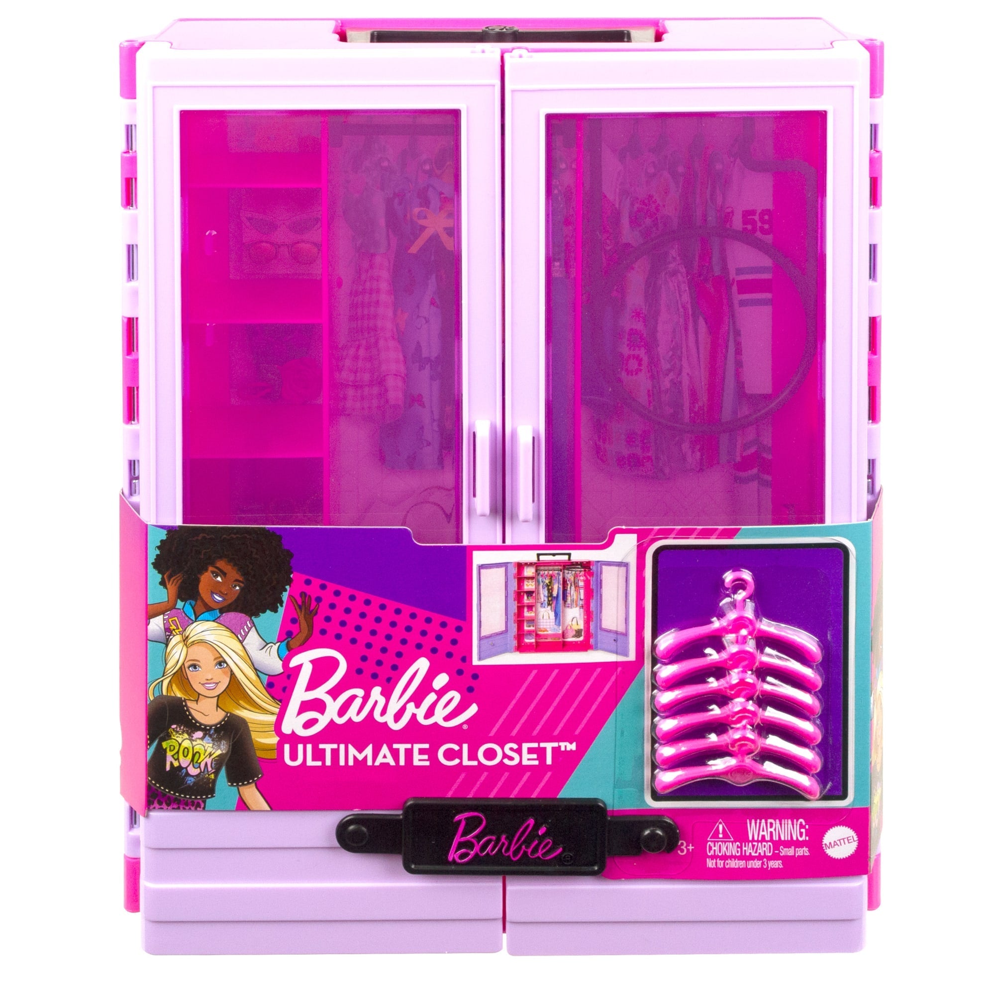 Armadio Moda Fashion Di Barbie Fashionistas Accessorio Con 6 Grucce, Dai 3 Anni in Su