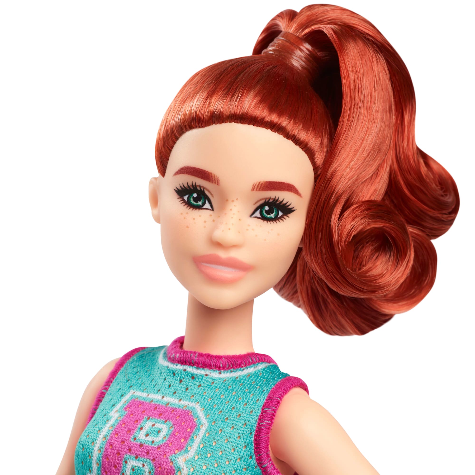Forması Ve Pileli Mor Eteğiyle Kızıl Saçlı Barbie Fashionistas Bebek (232)