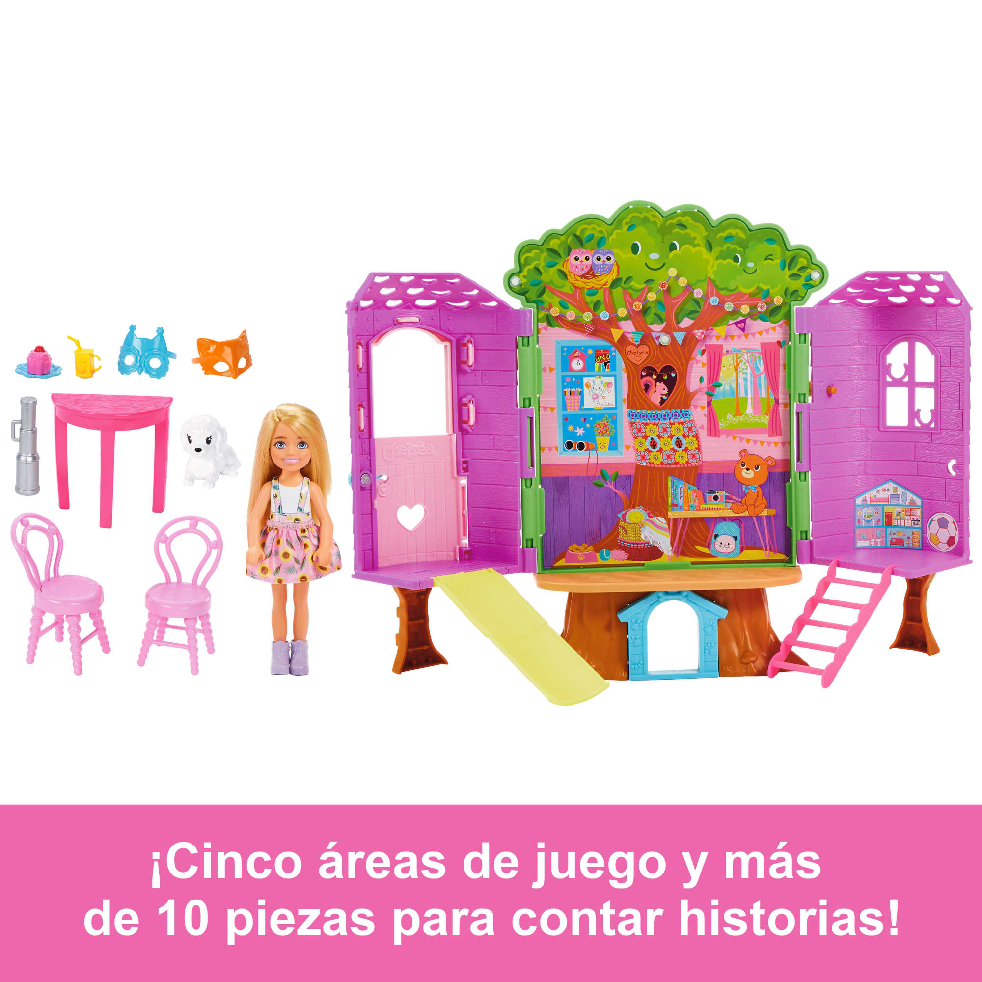 Barbie Chelsea Casa Del Árbol Set De Juego Para Muñecas +3 Años