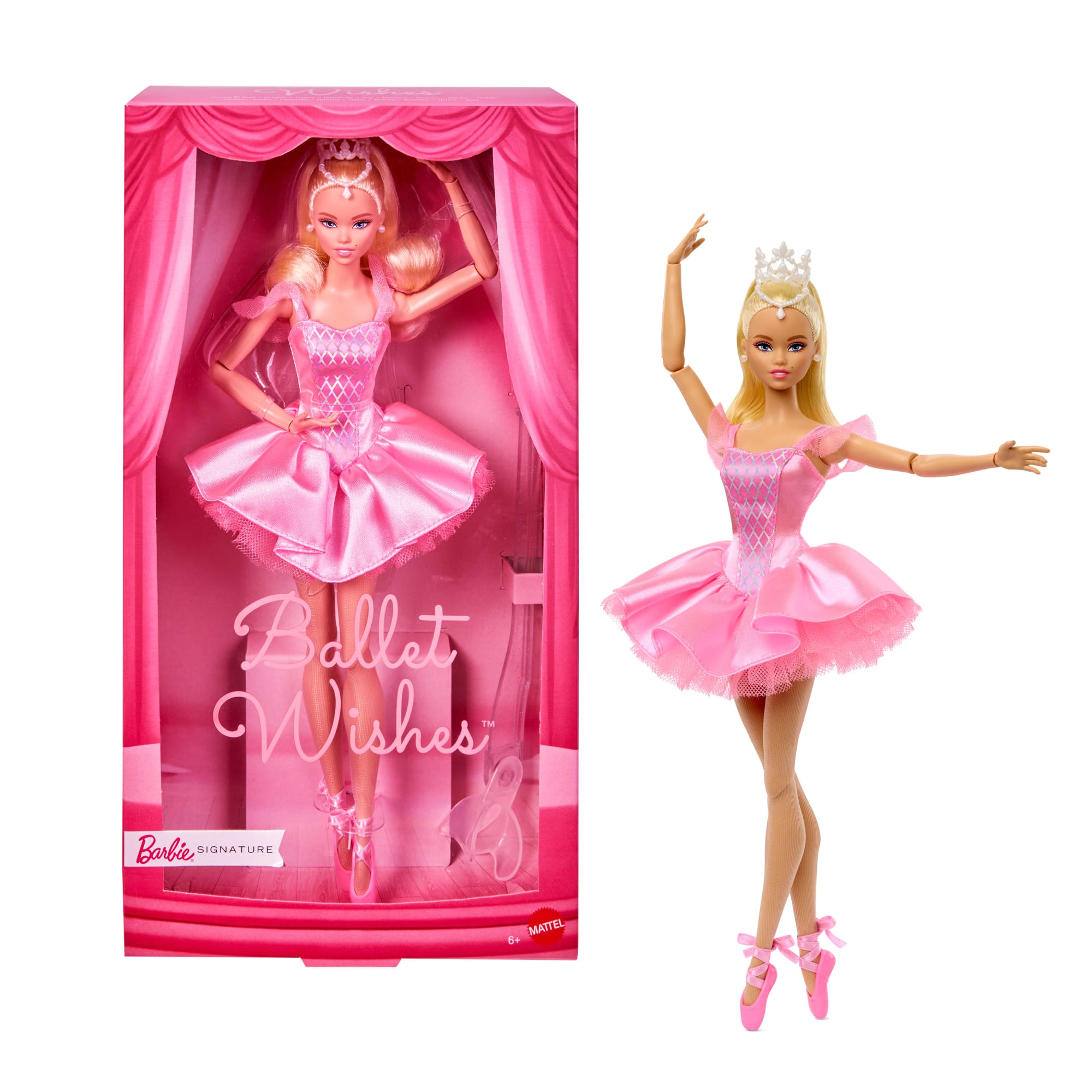 Satenimsi Pembe Tütüsüyle Koleksiyona Uygun Barbie Signature Balerin Bebek