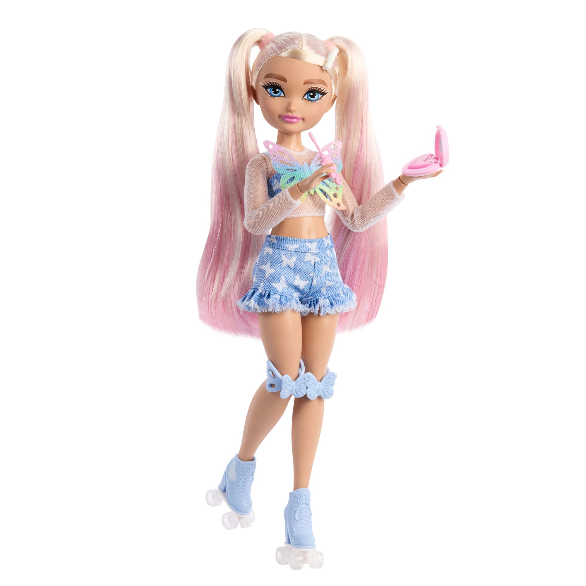 Muñeca Patinadora De Moda Barbie Dream Besties 'Malibu' Con 9 Accesorios De Maquillaje Temáticos