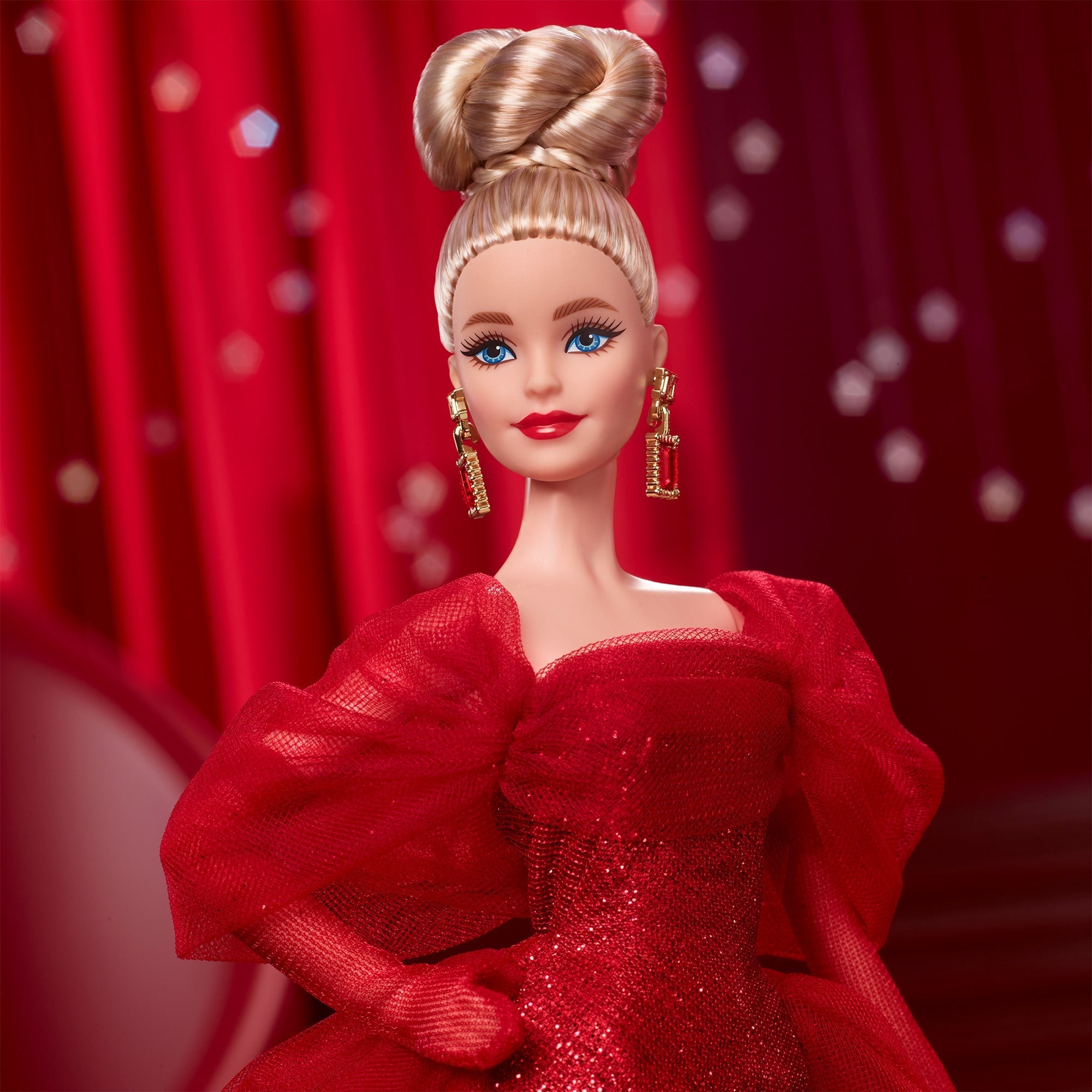 Barbie Signature Sammelpuppe Zum 80. Jubiläum Von Mattel, Glitzerndes Rotes Tüllkleid, Blondes Haar