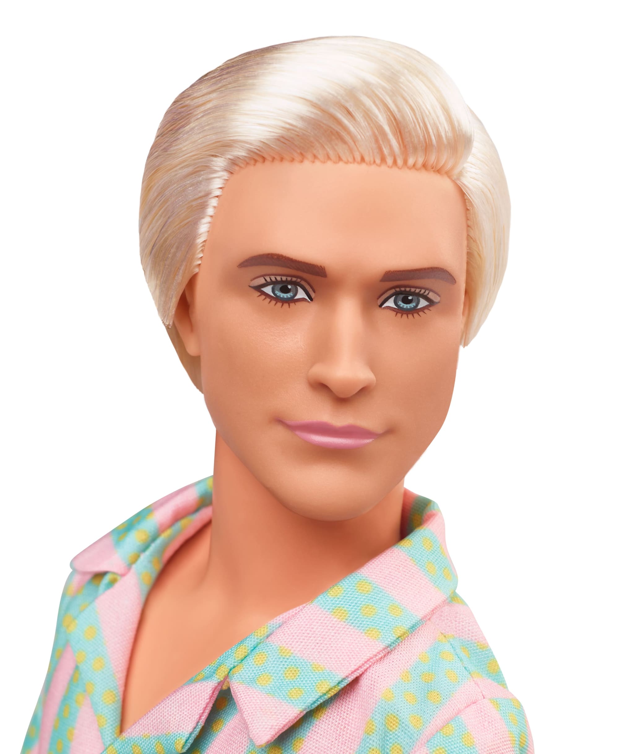Barbie Il Film Ken, Bambola Con Completo Da Spiaggia A Righe Pastello