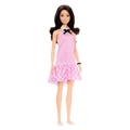 Barbie Fashionista Puppe Mit Schwarzen Haaren, Rosa Gingham-Kleid
