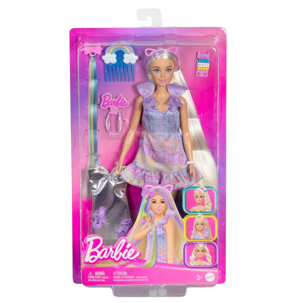 Muñeca Y Accesorios De La Colección Fun & Fancy De Barbie, Muñeca Rubia Con Melena Extralarga Y 2 Atuendos