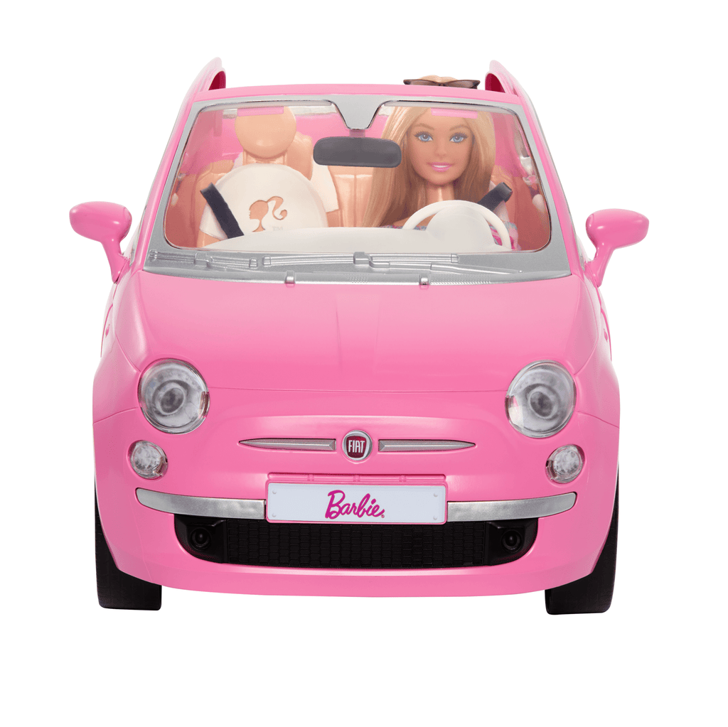 Conjunto De Muñeca Barbie Y Vehículo Fiat 500, Muñeca De Moda Rubia Con Coche De Juguete Rosa Y Accesorios