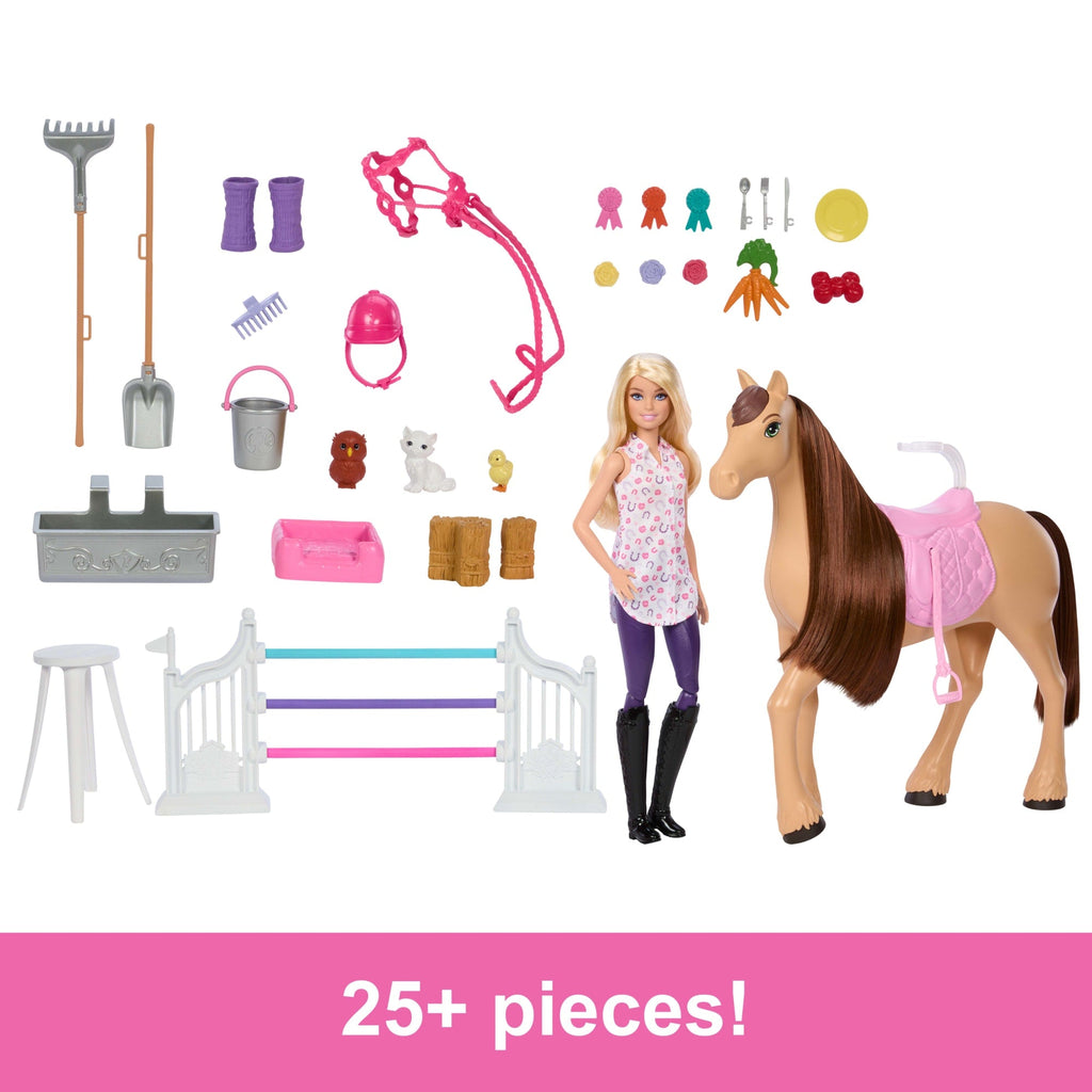 Barbie Mysteries The Great Horse Chase Playset Di Stalla Con Bambola, Cavallo Giocattolo E Accessori, Oltre 25 Pezzi
