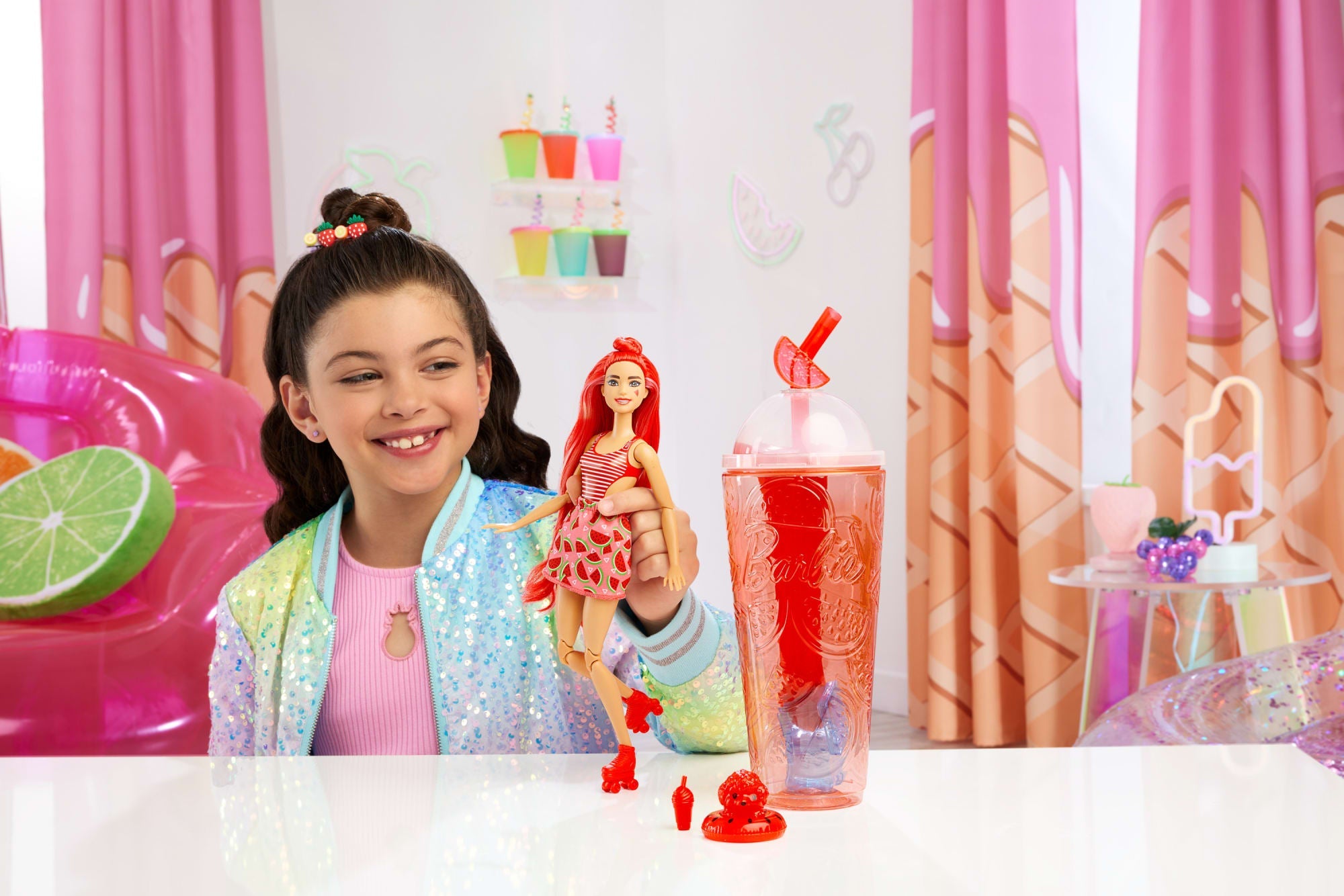Barbie-Pop Reveal Série Fruit-Poupée Parfum Cocktail À La Pastèque