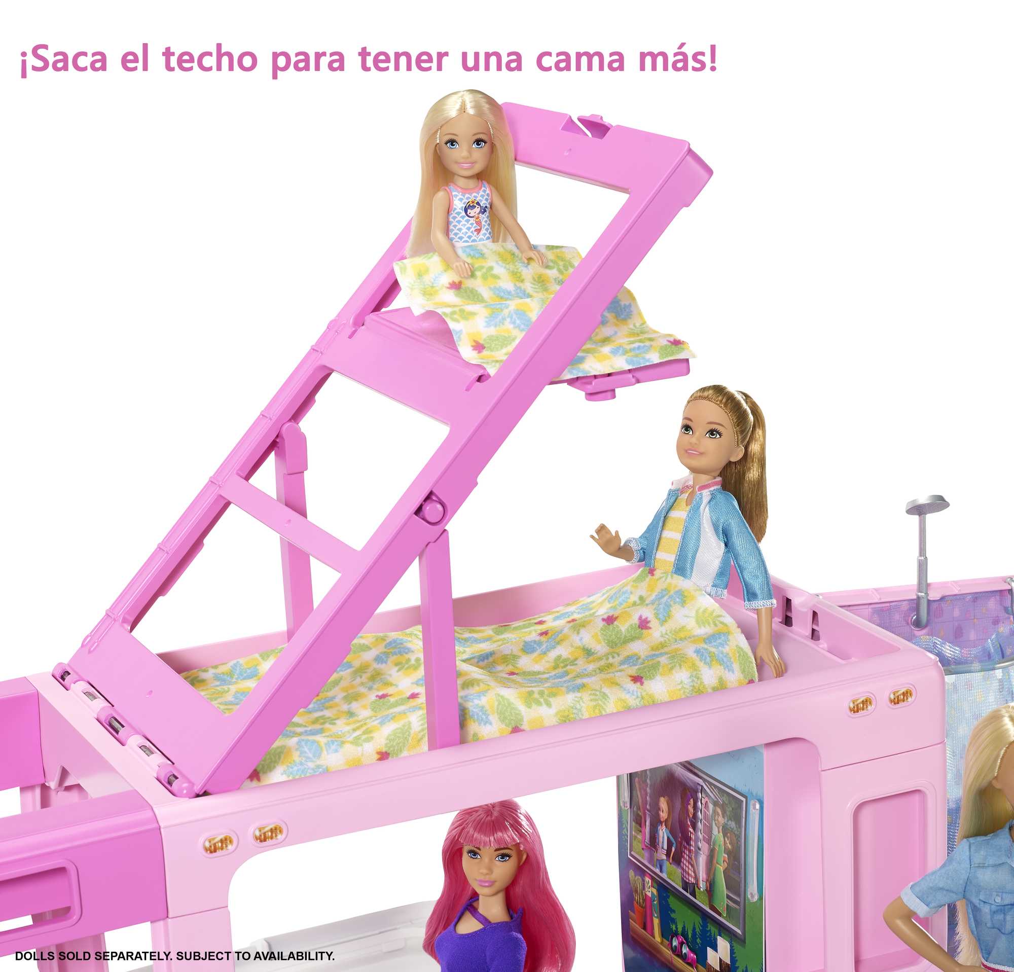 Barbie Caravana Para Acampar 3 En 1 Con Piscina, Camioneta, Barca Y 5  Accesorios (Mattel Ghl93)