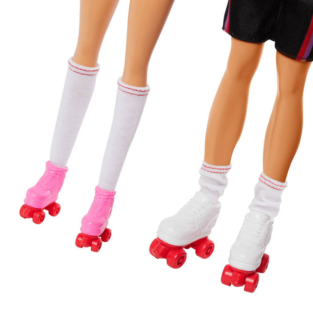 Juego De 2 Muñecos Y 6 Accesorios Barbie Fashionistas, Temática De Patinaje Sobre Ruedas, 65. Aniversario