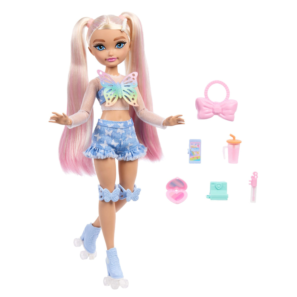 Dream Besties Barbie Malibu“ Rollschuh-Modepuppe Mit 9 Teilen Zum Thema Make-Up