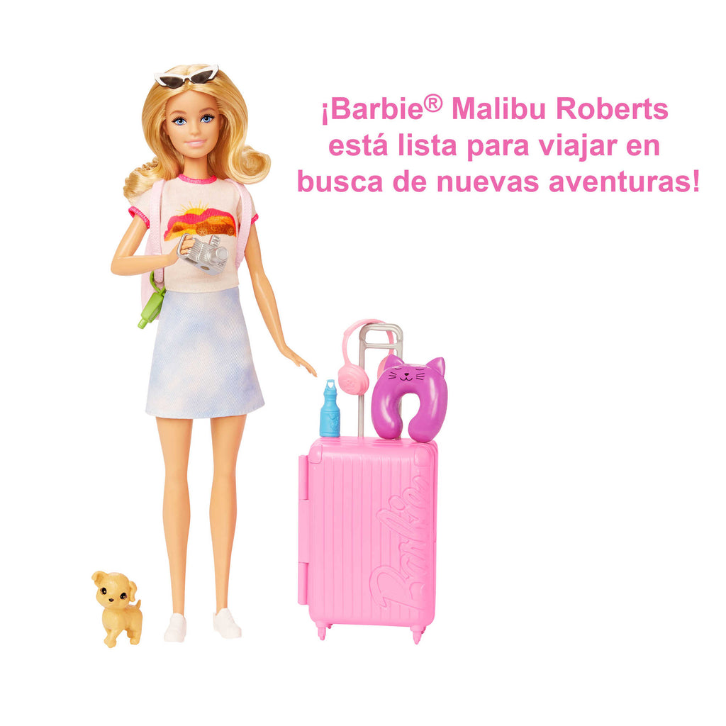 Barbie Viajera Muñeca Con Maleta Y Accesorios +3 Años