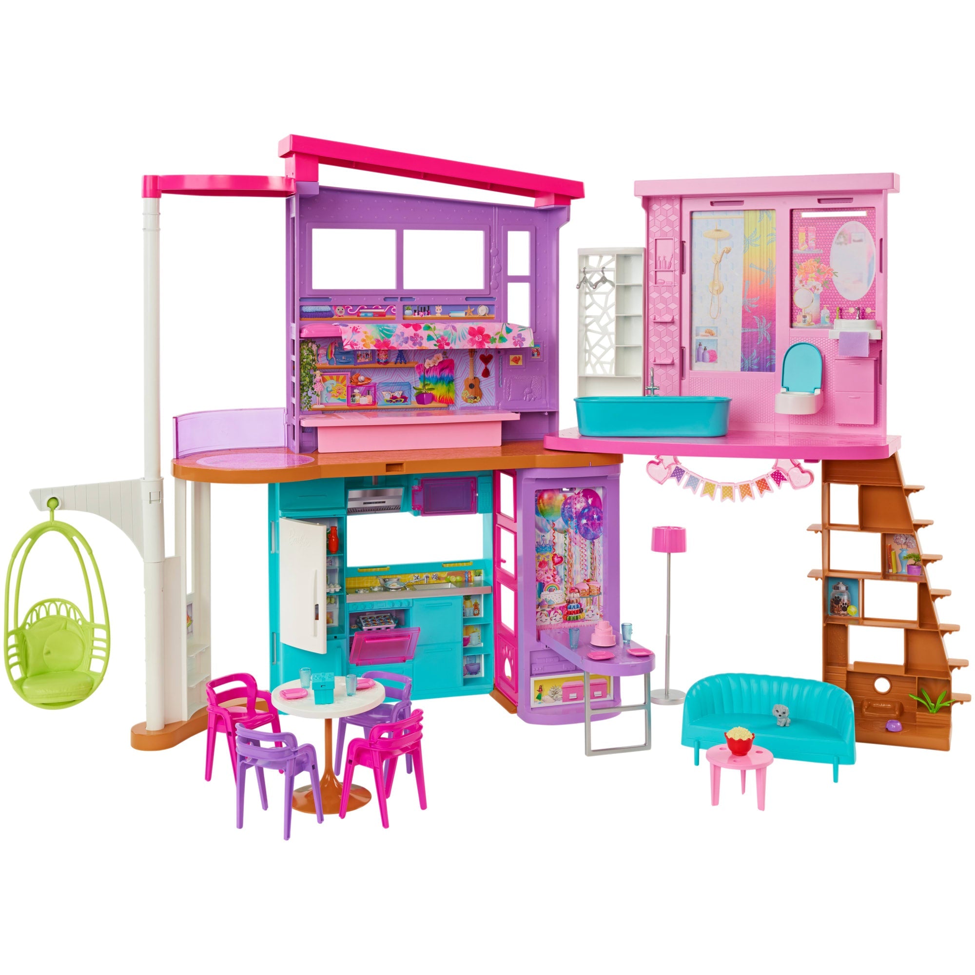 Barbie Casa Di Malibu Playset Con Oltre 30 Pezzi, Giocattolo Per Bambini Dai 3 Anni in Su