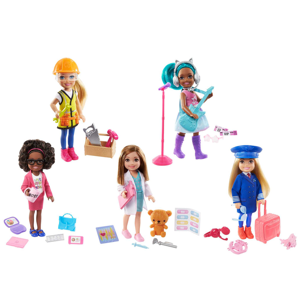 Barbie Chelsea Możesz być Kariera Lalka + akcesoria Asortyment