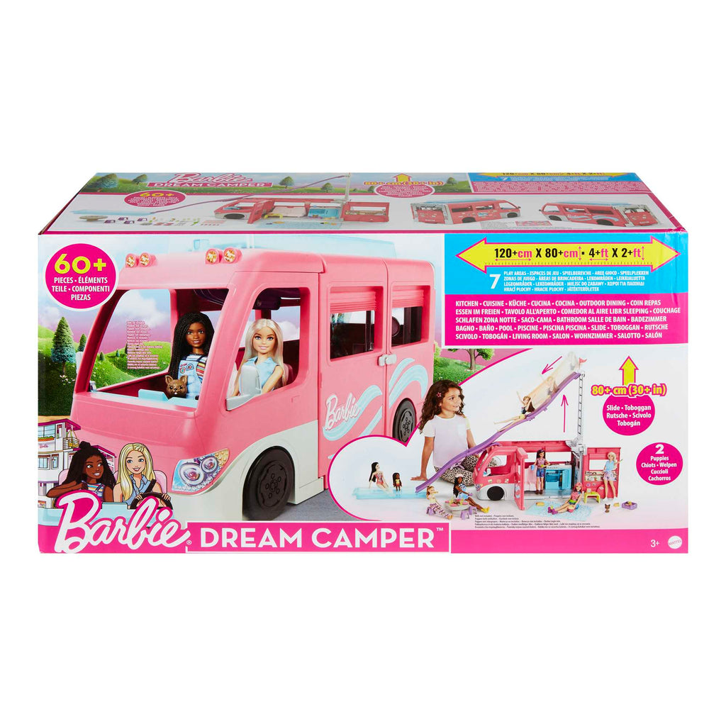 Barbie Dreamcamper, Ruim 73 Cm Hoog Met Zwembad, Glijbaan En Meer Dan 60 Accessoires