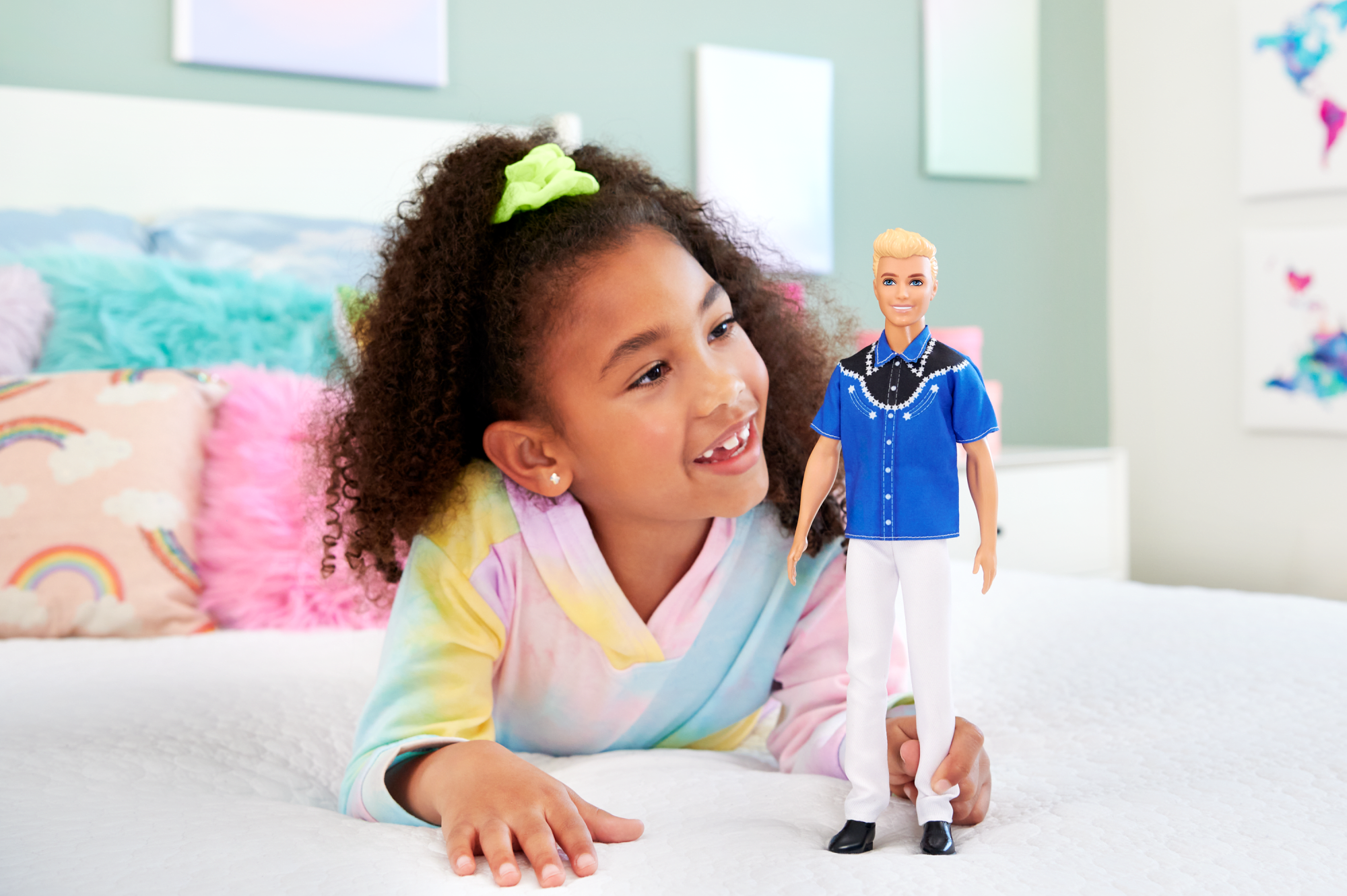 Barbie Fashionistas Ken-Puppe Nr. 226, Blonde Modepuppe Mit Westernlook, 65. Jubiläum