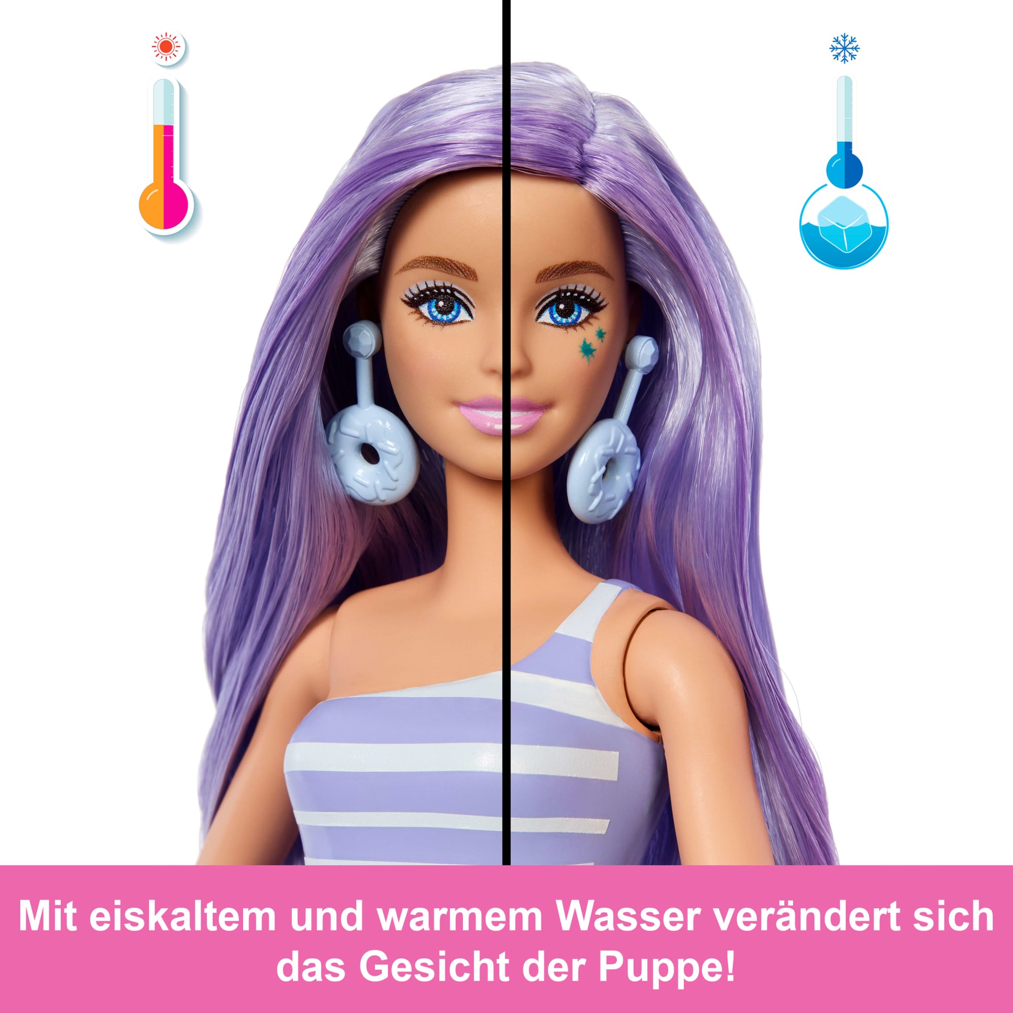 Barbie Pop Reveal Treat-Serie Set Aus Puppe Und Zubehör, Donut Dreams Modepuppe Und Haustier
