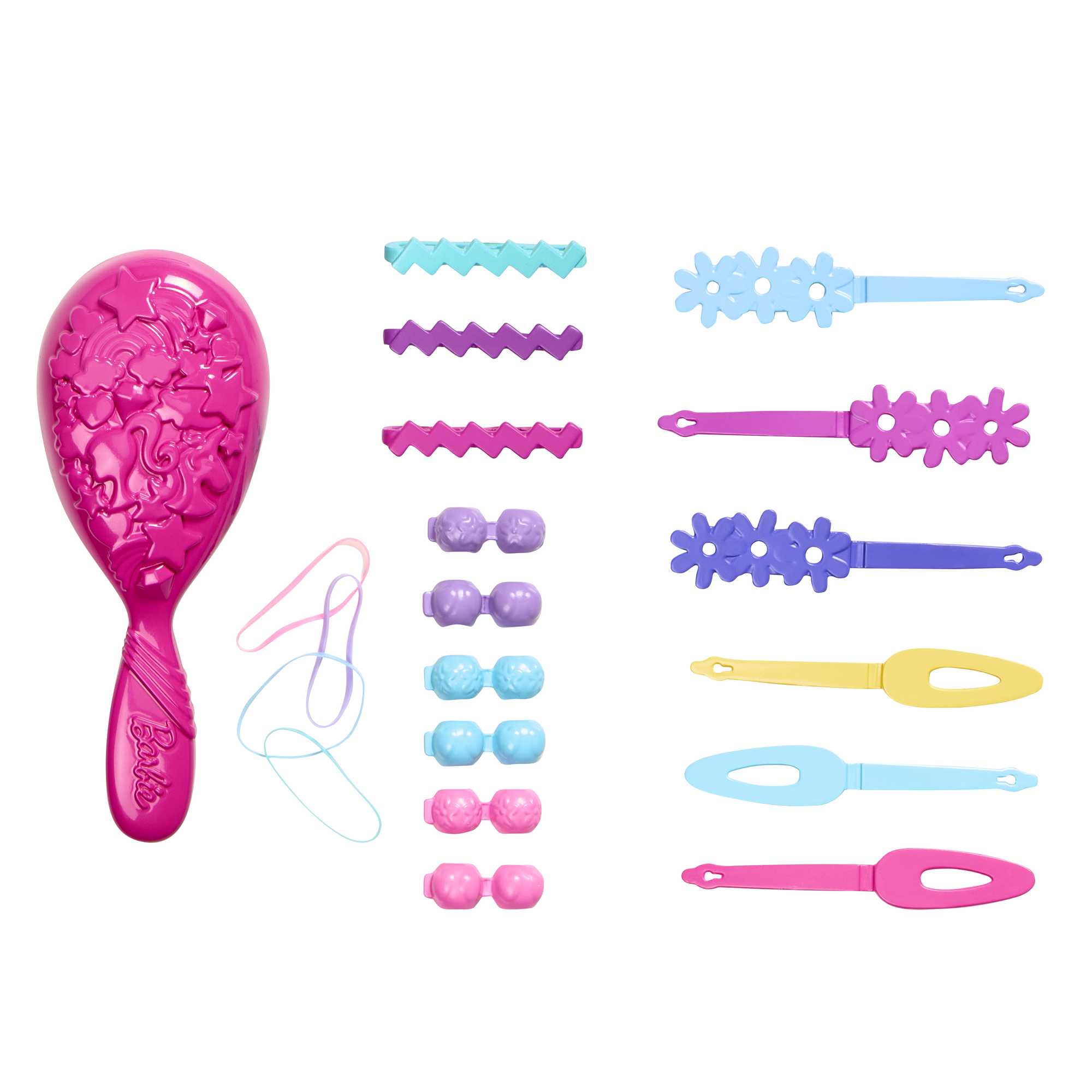 Bambola Barbie Testa Pettinabile, Con Capelli Biondi E 20 Accessori Colorati