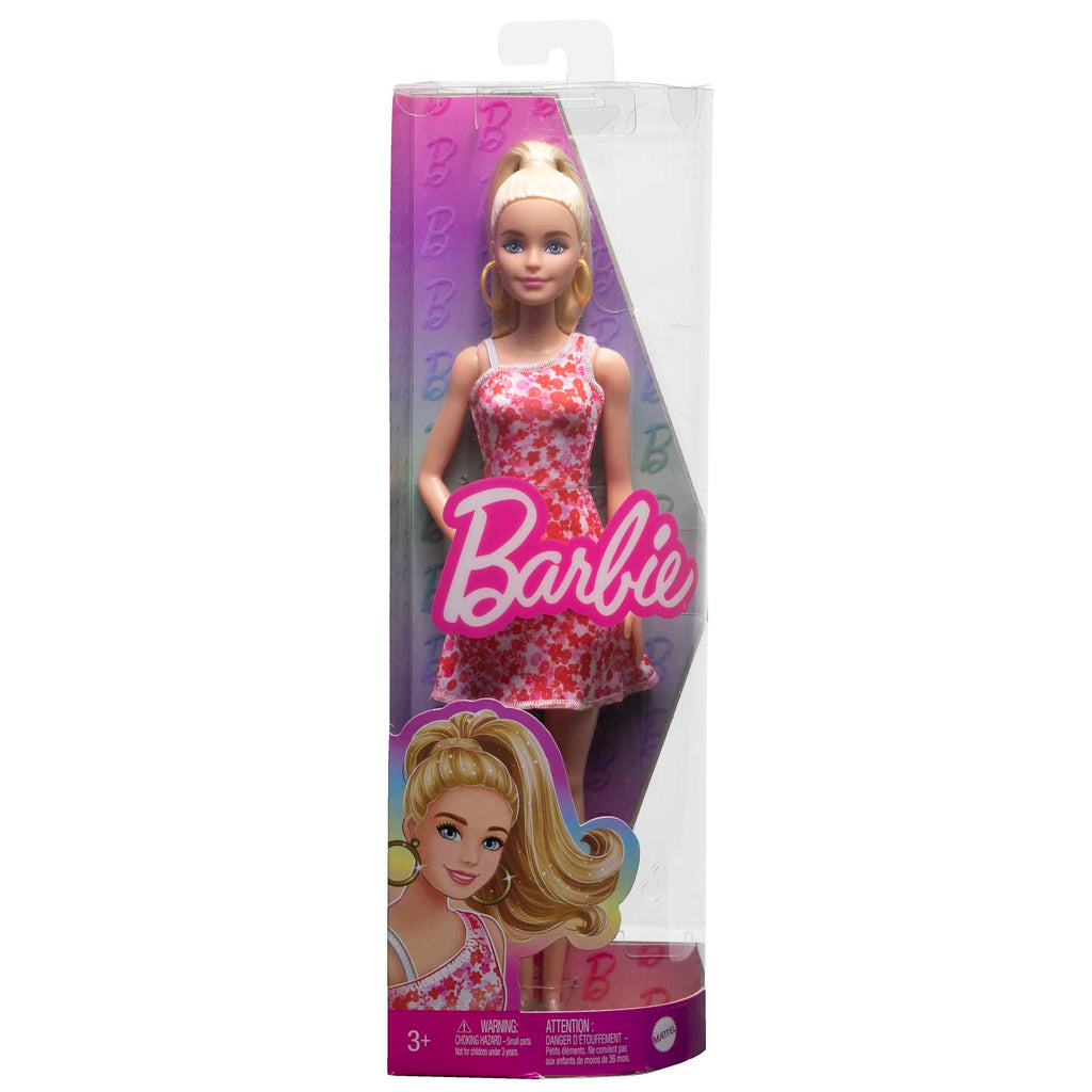 Barbie Fashionistas-Puppe Nr. 205 Mit Blondem Pferdeschwanz Und Blumenkleid