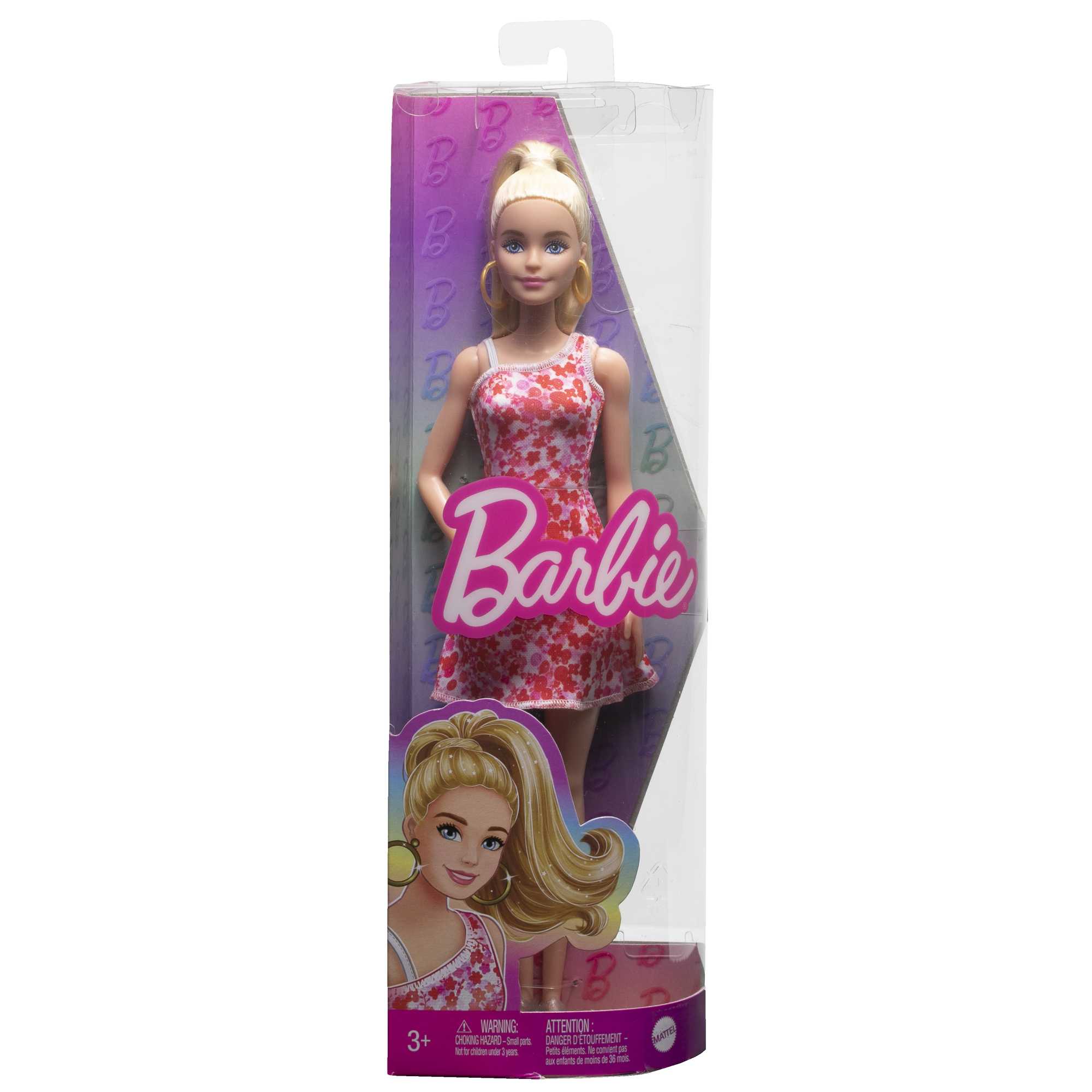 Barbie Fashionistas-Puppe Nr. 205 Mit Blondem Pferdeschwanz Und Blumenkleid