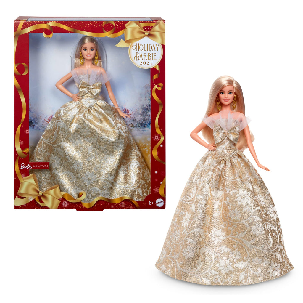 Barbie Signature, Barbie Magia Delle Feste 2025, Da Collezione Con Capelli Biondi E Abito Argento E Oro