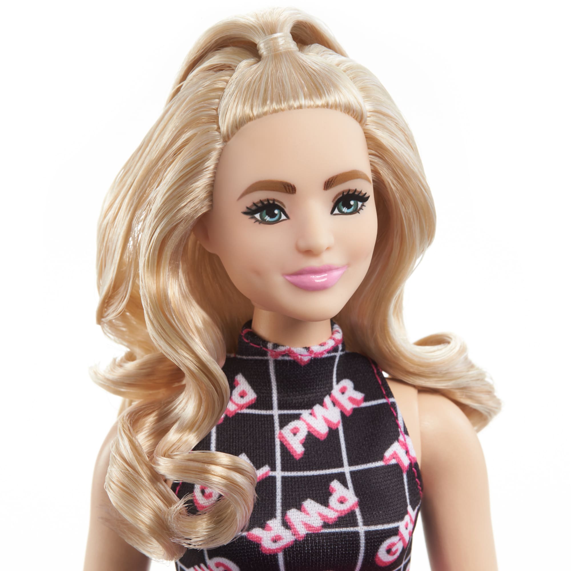 Barbie-Puppe, Kurvige Blondine Im Girl-Power-Outfit, Barbie Fashionistas